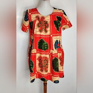 GRASS FIELDS AFRICAN COTTON DRESS NWOT